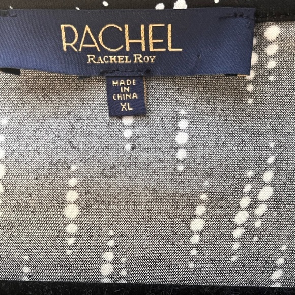 NWOT Rachel Roy Black and White top Sz XL - Picture 4 of 5
